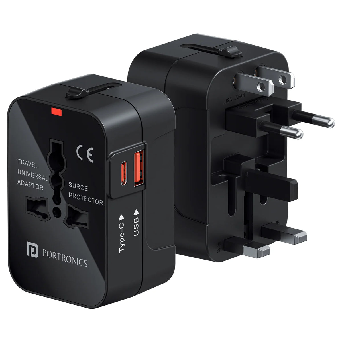 ED44- Portronics Juicemate Universal Travel Adaptor