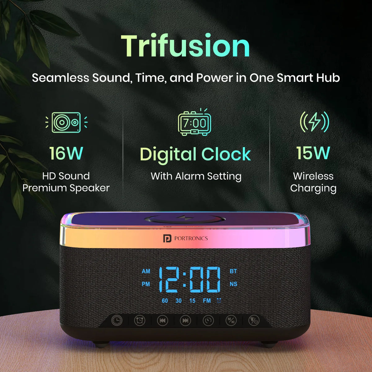 ED25- Portronics Trifusion 16W Bluetooth Speaker