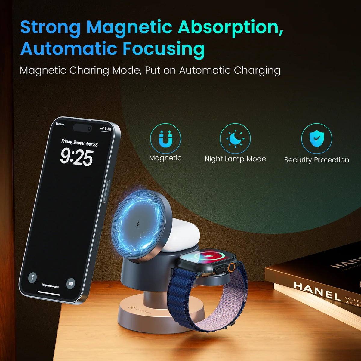 ED42- Portronics Tricharge 15W Wireless Charger