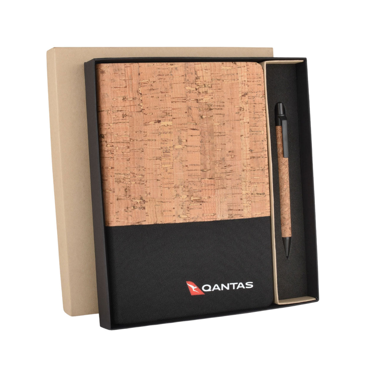 EJK67- Qantas 2-IN-1 Gift Set | Notebook | Metal Pen