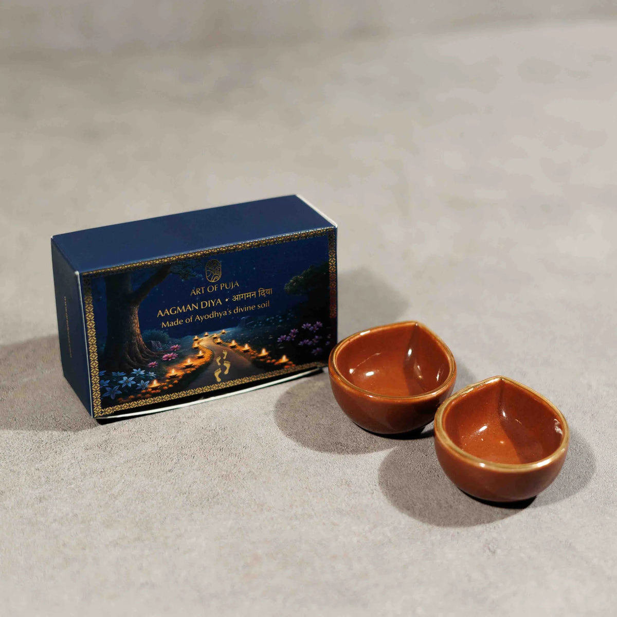 CD120- Art of Puja Aagman Diya (Set of 2)