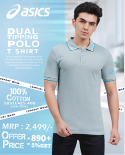BST40- Asics Dual Tipping Polo T-Shirt