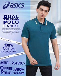 BST40- Asics Dual Tipping Polo T-Shirt