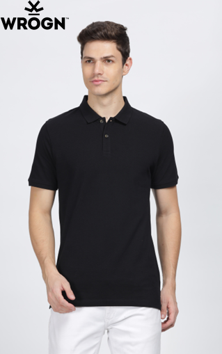 BST58- WROGN Solid Polo T-Shirt