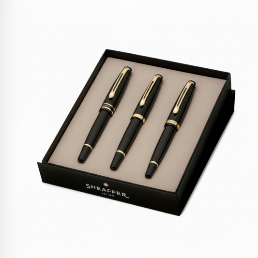GS89 - Sheaffer 9322 Ball Pen Gold Table Clock