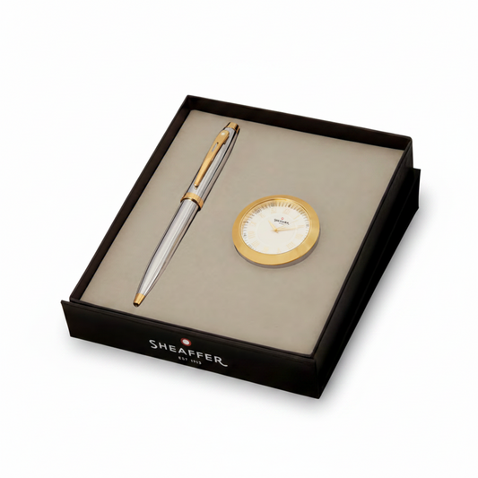 GS92 - Sheaffer 9342 Ball Pen Gold Table Clock