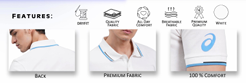 BST40- Asics Dual Tipping Polo T-Shirt