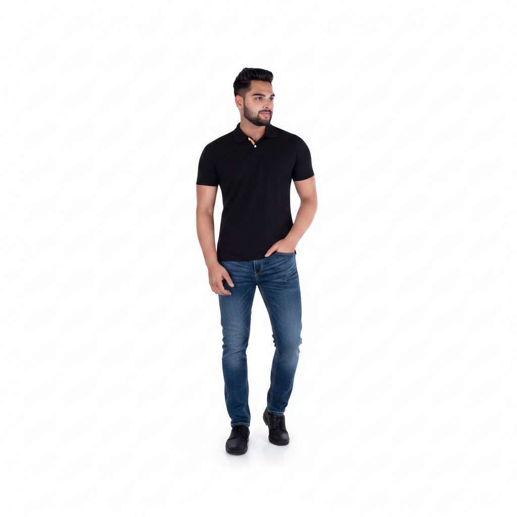 BST44- Benetton Poly Cotton Polo T-Shirt