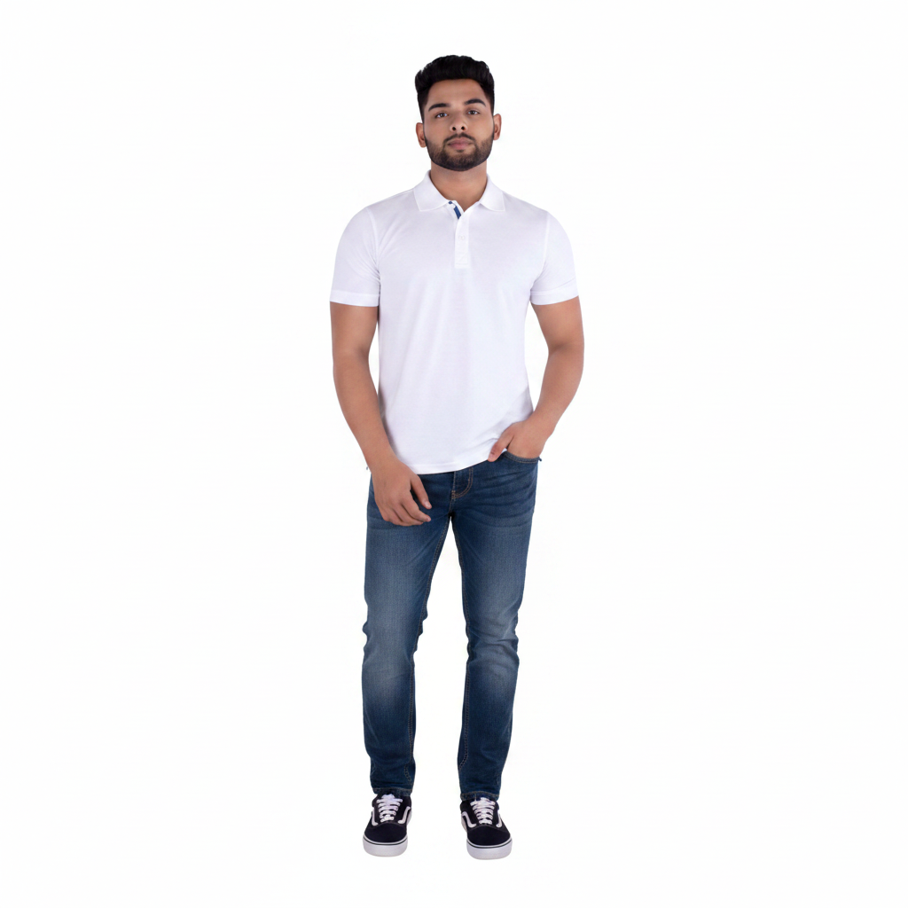 BST44- Benetton Poly Cotton Polo T-Shirt