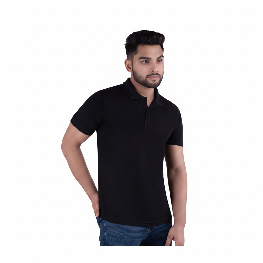 BST43- Benetton Plain Polo T-Shirt