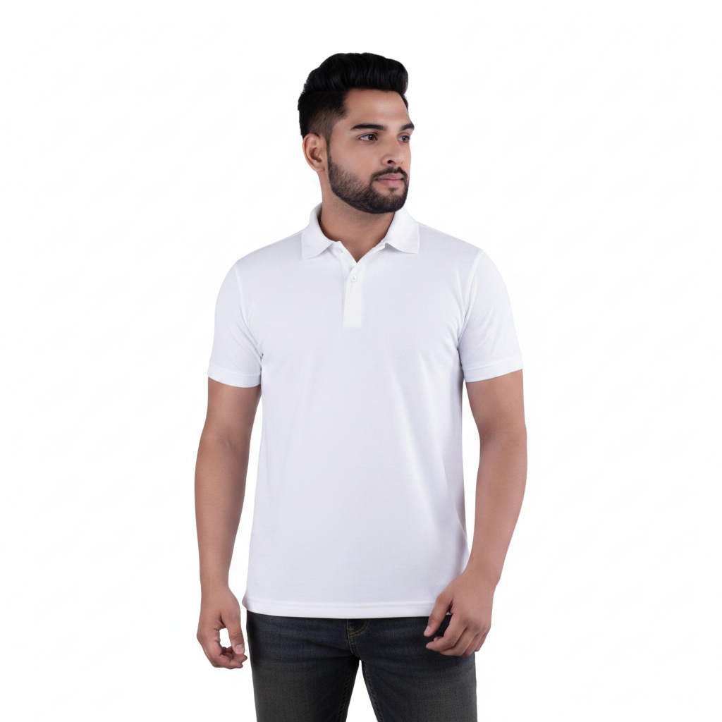 BST43- Benetton Plain Polo T-Shirt