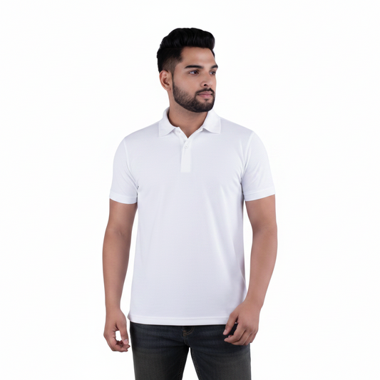 BST43- Benetton Plain Polo T-Shirt