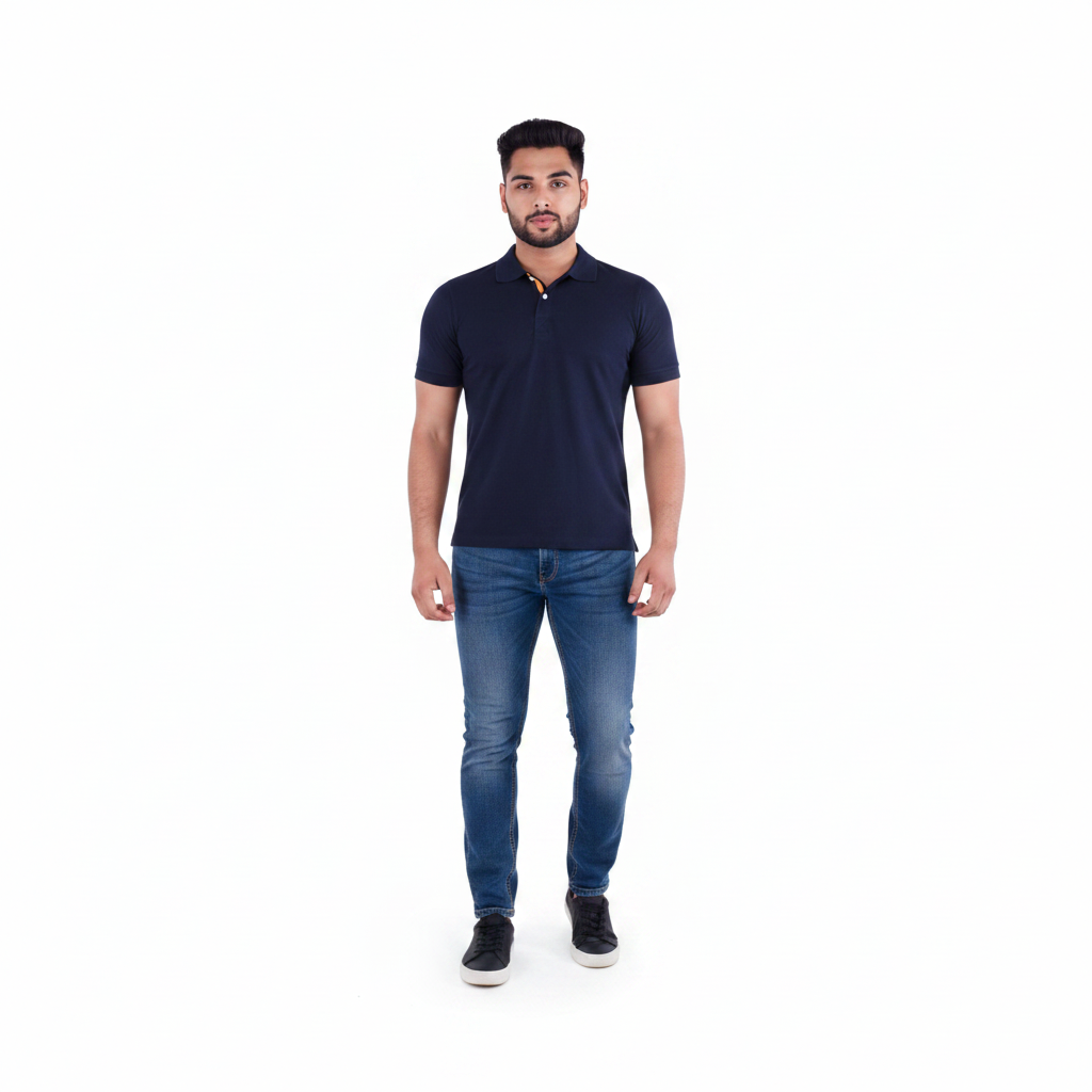 BST44- Benetton Poly Cotton Polo T-Shirt