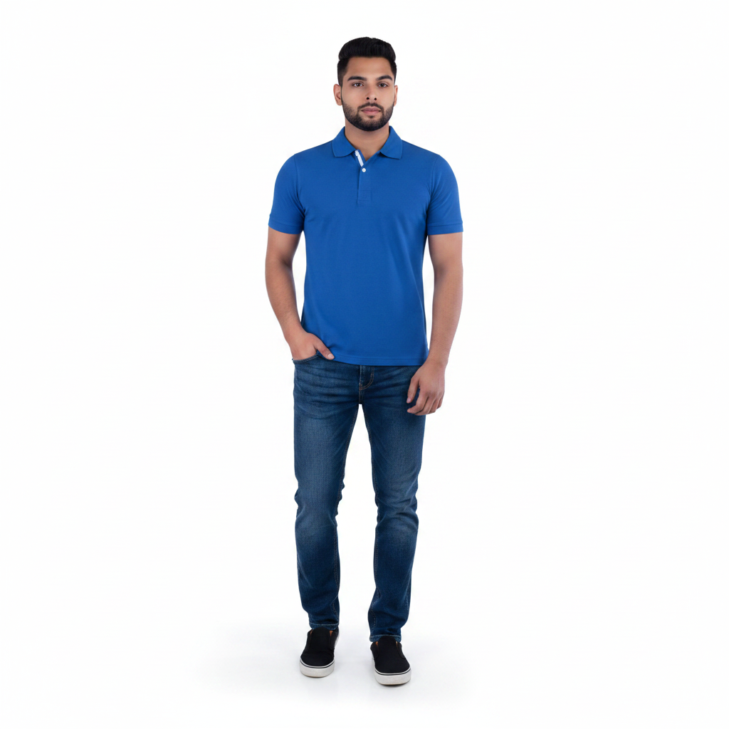 BST44- Benetton Poly Cotton Polo T-Shirt