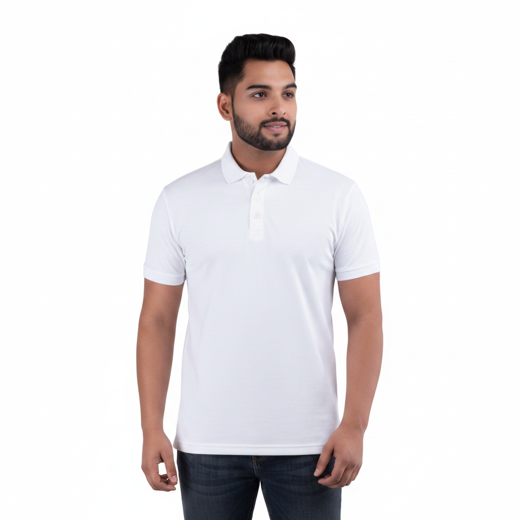BST47- Benetton Supima Cotton Polo T-Shirt
