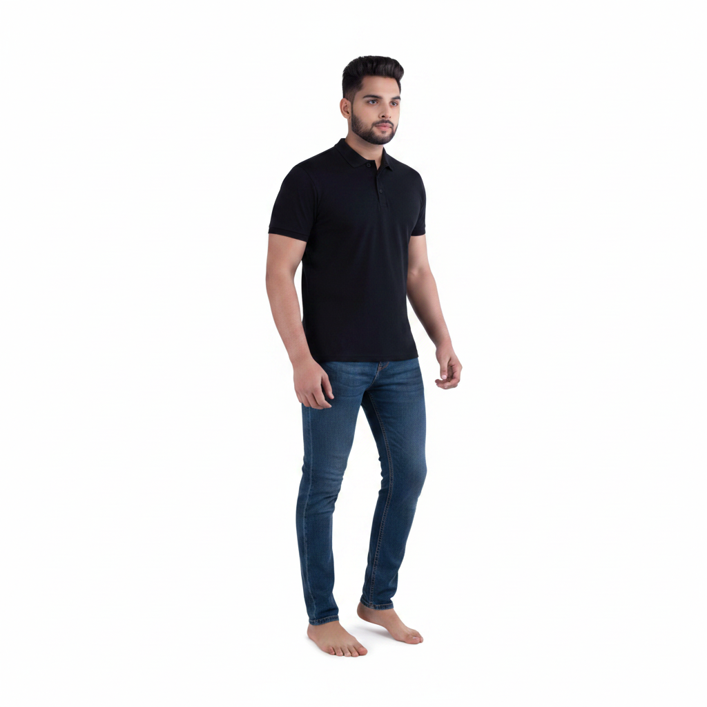 BST47- Benetton Supima Cotton Polo T-Shirt