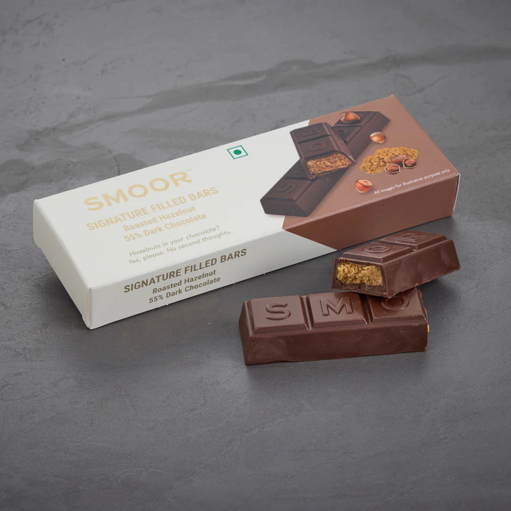 BSE87- Smoor Signature Filled Bars Roasted Hazelnut Bars