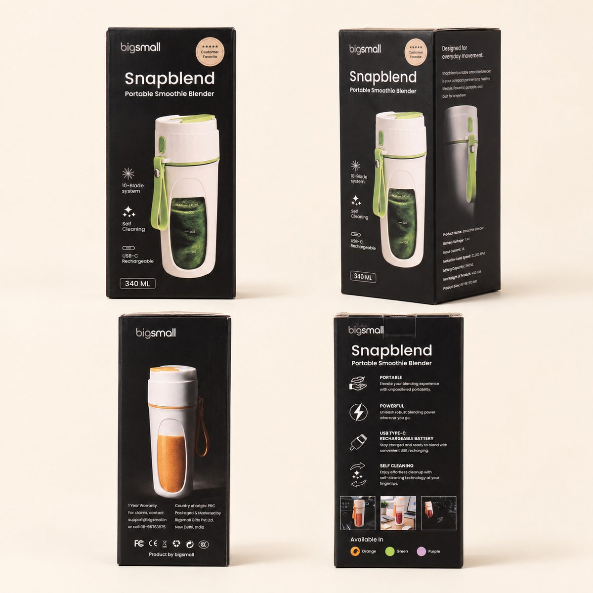 OG04- SnapBlend Portable Smoothie Blender