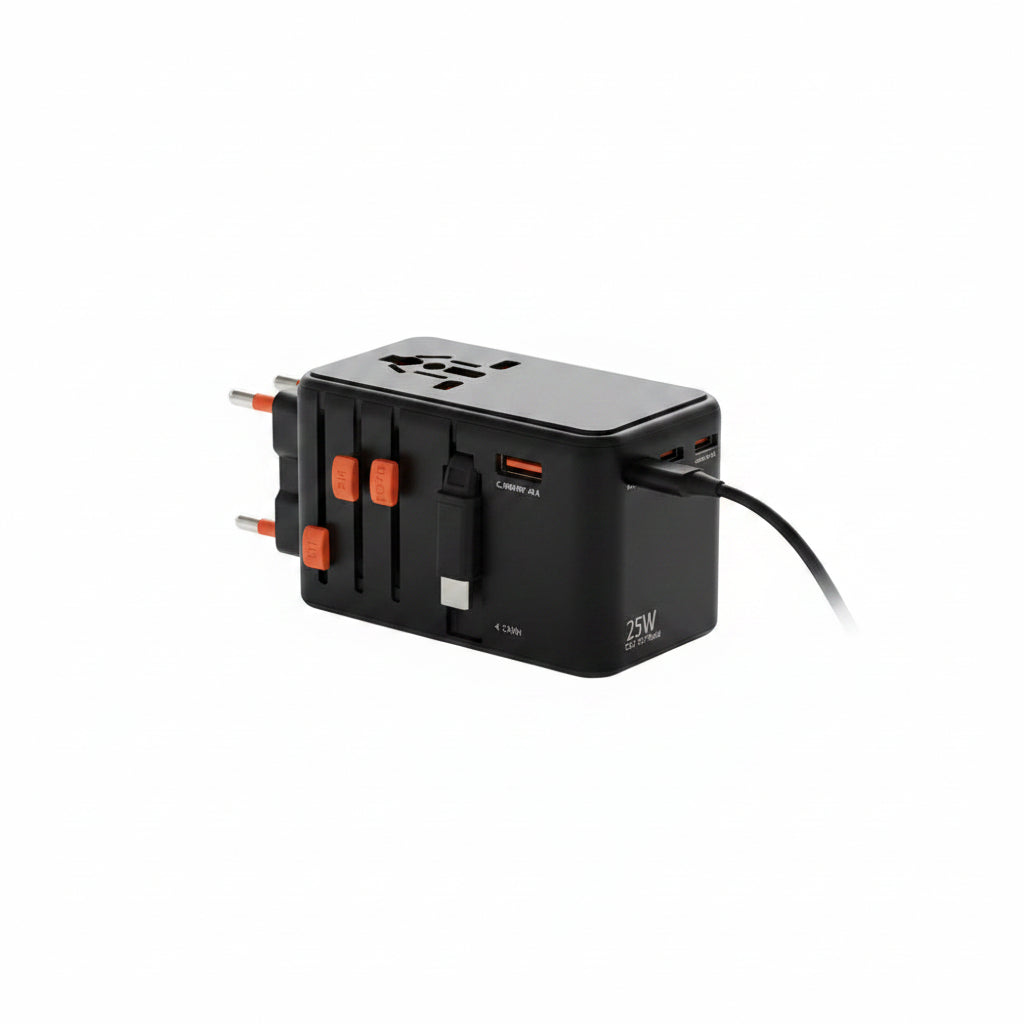 ED112- FUZO ZAPP Travel Adapter with Retractable Cable