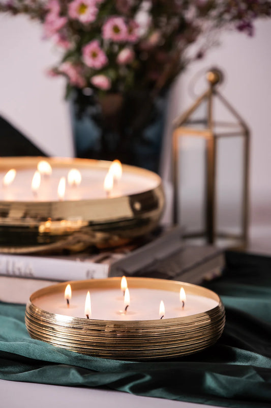BSC02- Doft Jali Tray Candle Gold Oud Rose