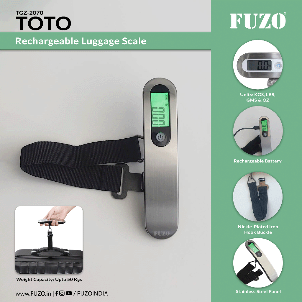 TE01- FUZO TOTO Rechargeable Luggage Scale