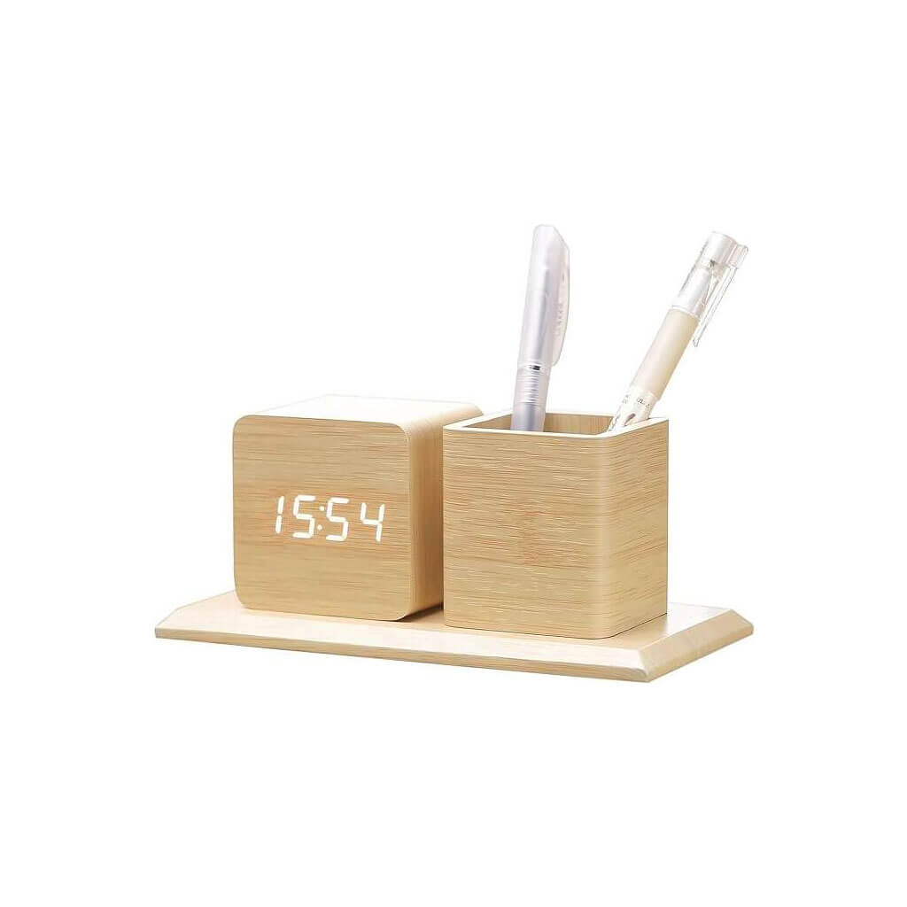 OE08- Digital Clock With Pen Stand