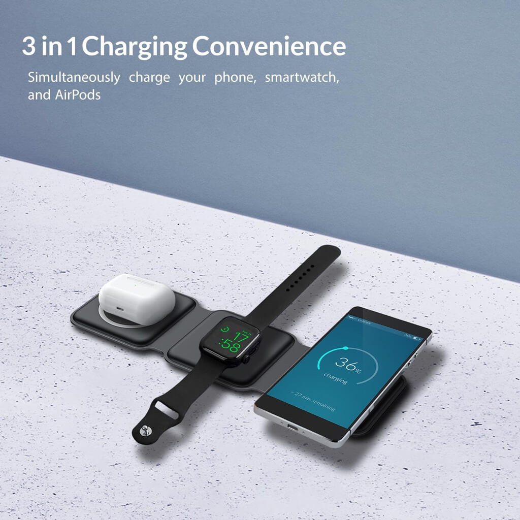 ED105- MagSafe 3-IN-1 Foldable Wireless Charger