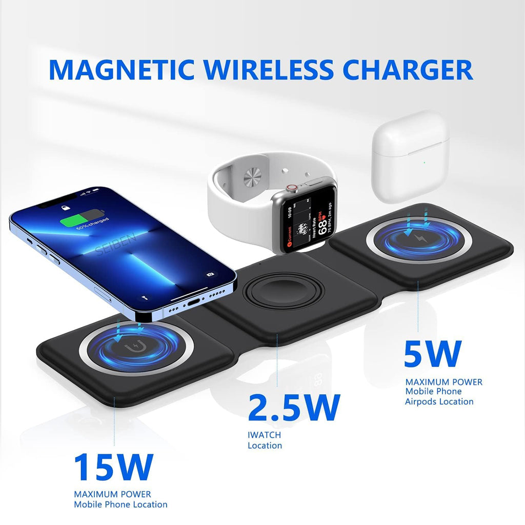 ED105- MagSafe 3-IN-1 Foldable Wireless Charger