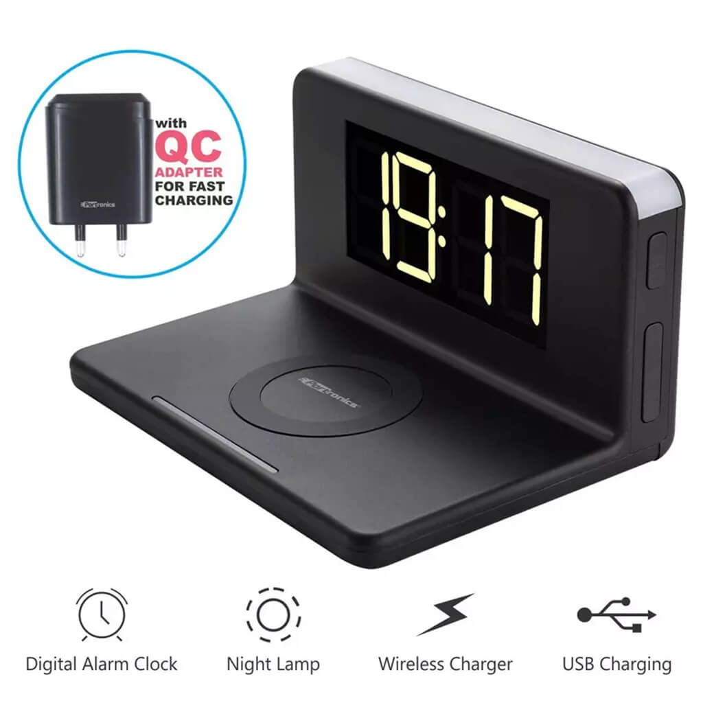 ED02- Wireless Charger With Alarm Clock