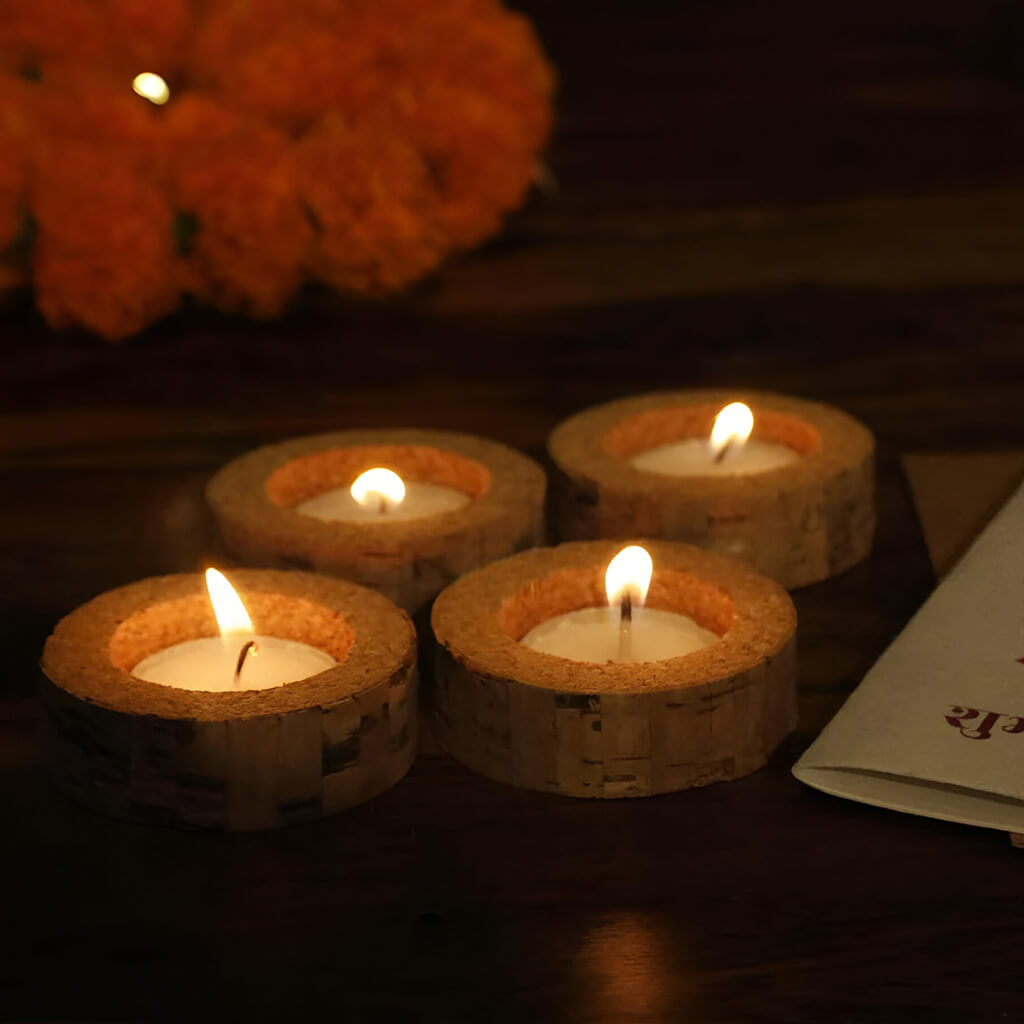 CD01- Floating Cork Diya - Set of 4