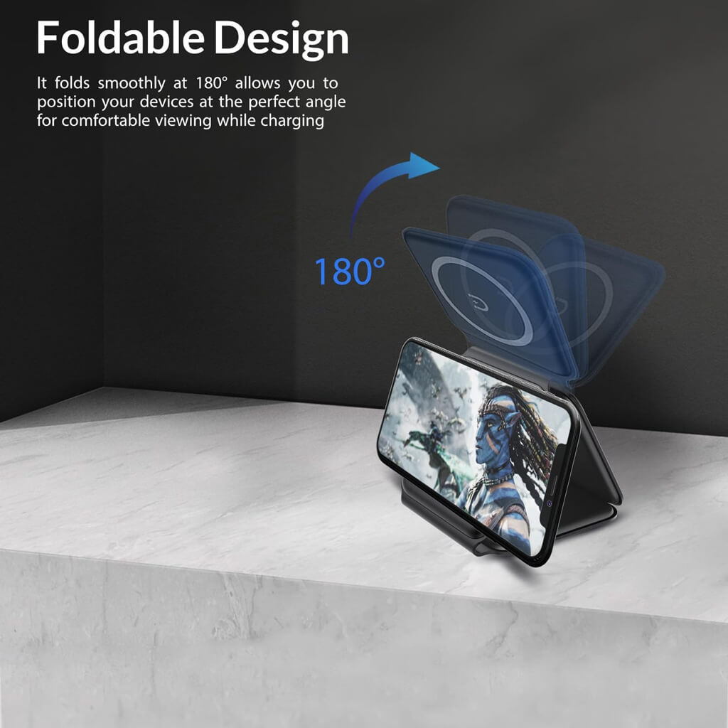 ED105- MagSafe 3-IN-1 Foldable Wireless Charger