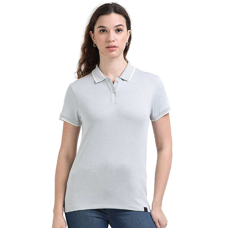 BST26- Rare Rabbit Women's Vintage Charm Polo T-Shirt