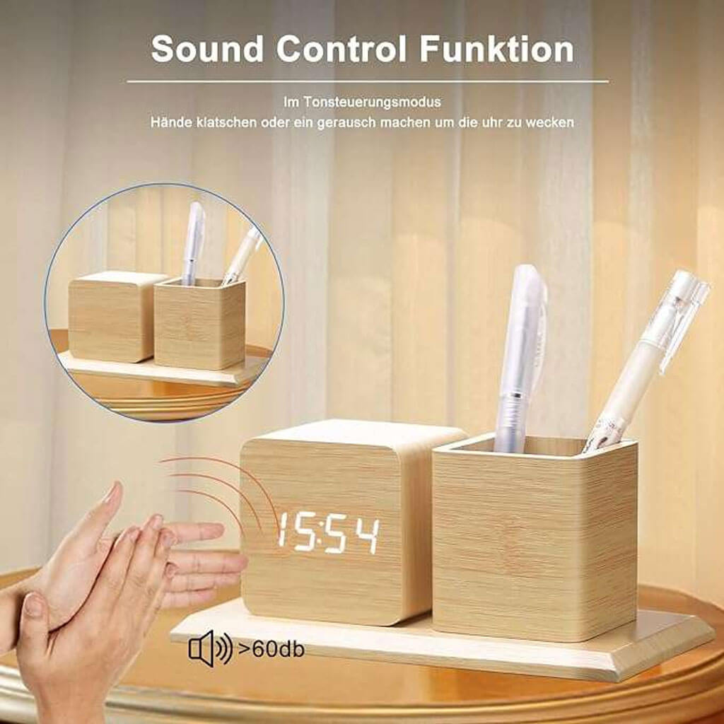 OE08- Digital Clock With Pen Stand
