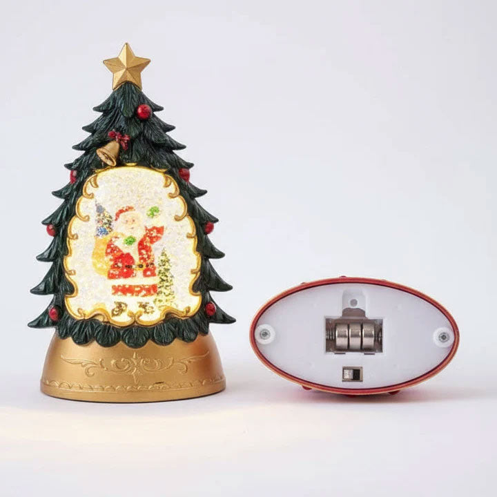 LED Christmas Snow Tree Light with Glitter Effect