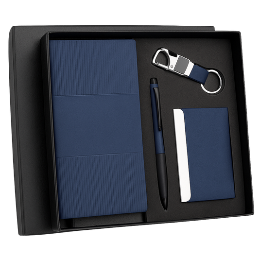 EJK134- 4-IN-1 Gift Set | Notebook | Pen | Keychain | Card Holder