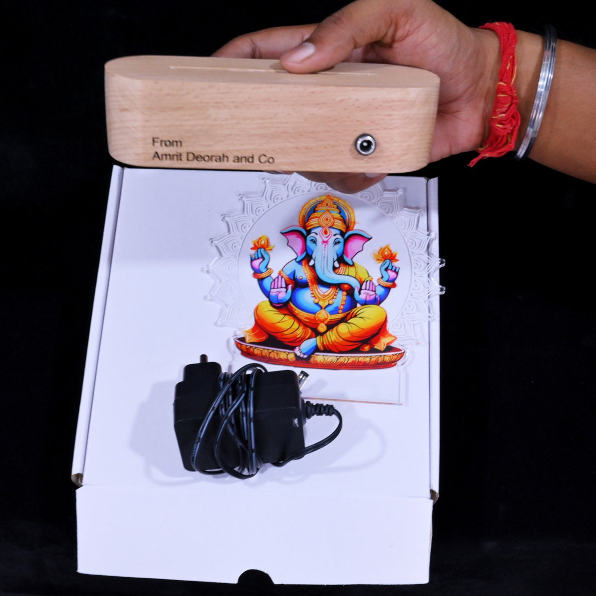 ED129 - LED Ganesha Lamp – Divine Glow with Custom Branding - Image 8