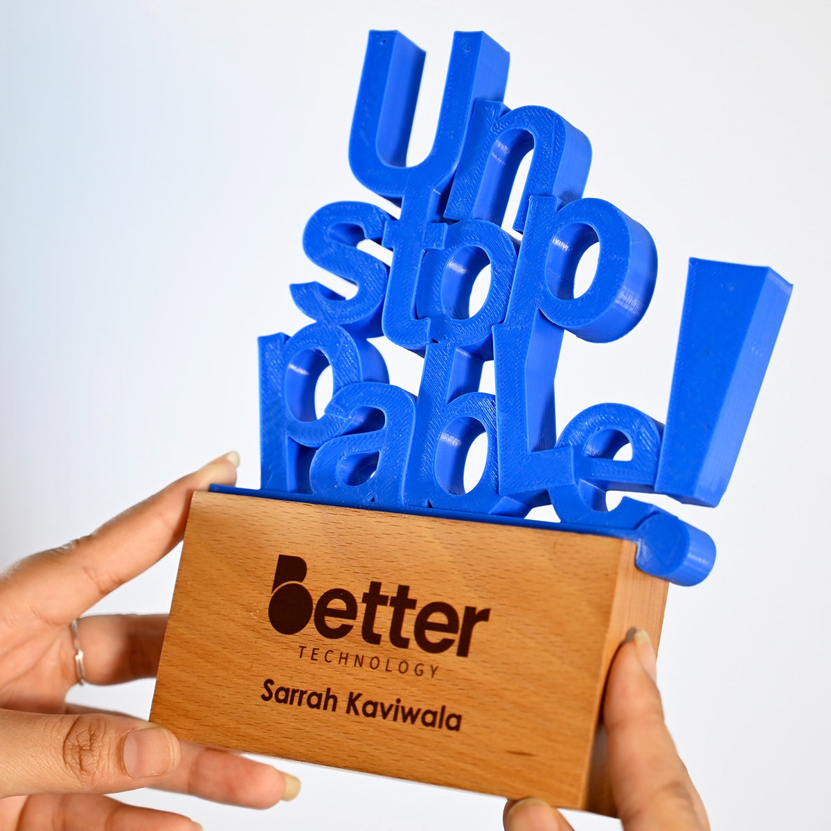 BSTM73 - Unstoppable 3D Printed Award – Bold. Bright. Motivating. - Image 3