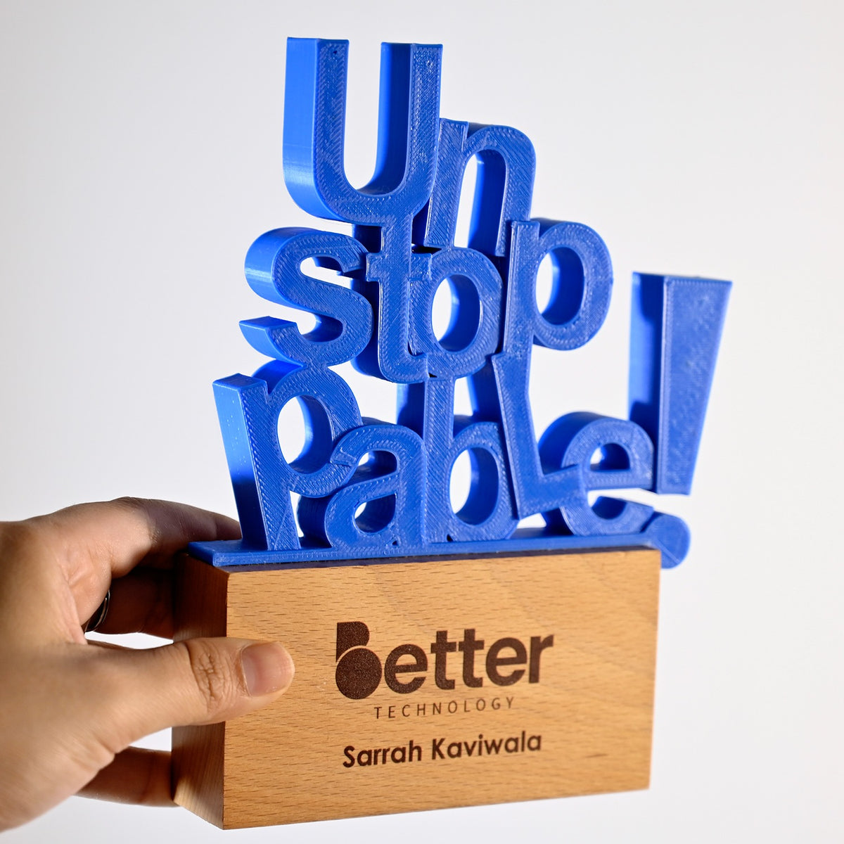 BSTM73 - Unstoppable 3D Printed Award – Bold. Bright. Motivating. - Image 6
