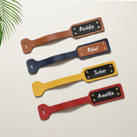 TE04- Leather Name Bag Tag