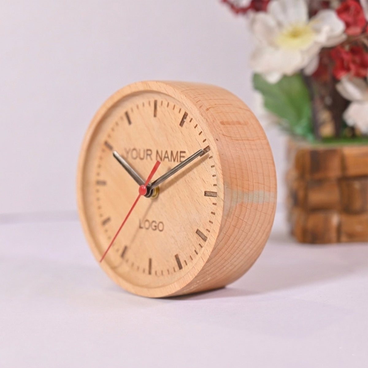 OE134 - Personalised Premium Wooden Desk Clock - Image 6