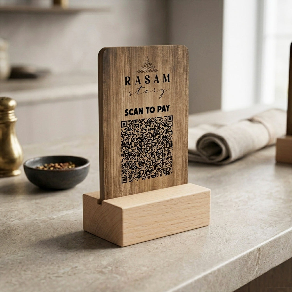 OE137 - Custom Wooden QR Stands - Image 4