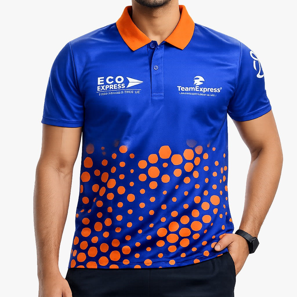 BST118- Dot Knit Cricket Polo Jersey