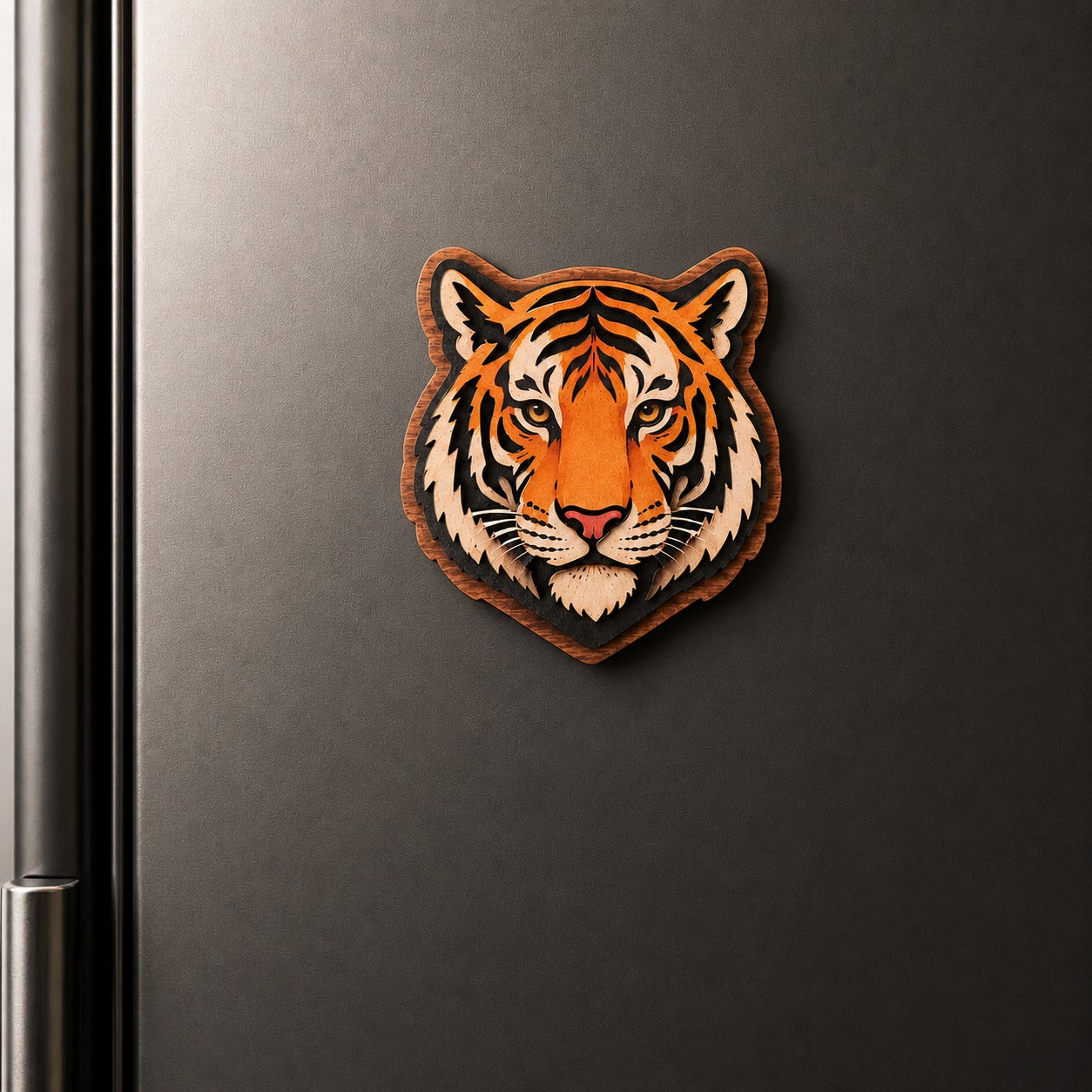CD258- Tiger Themed Wooden 3D Fridge Magnet