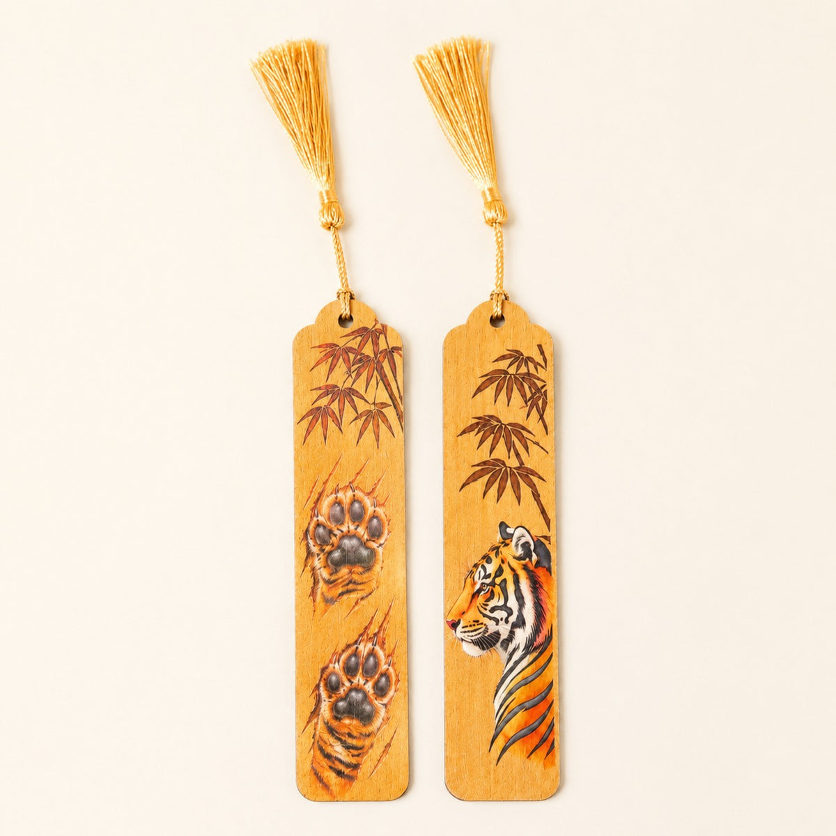 OE45- Wooden Tiger Bookmark (Set of 2)