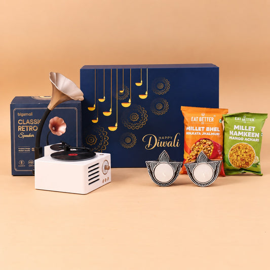 DH216- Retro T-Light Radiant Hamper