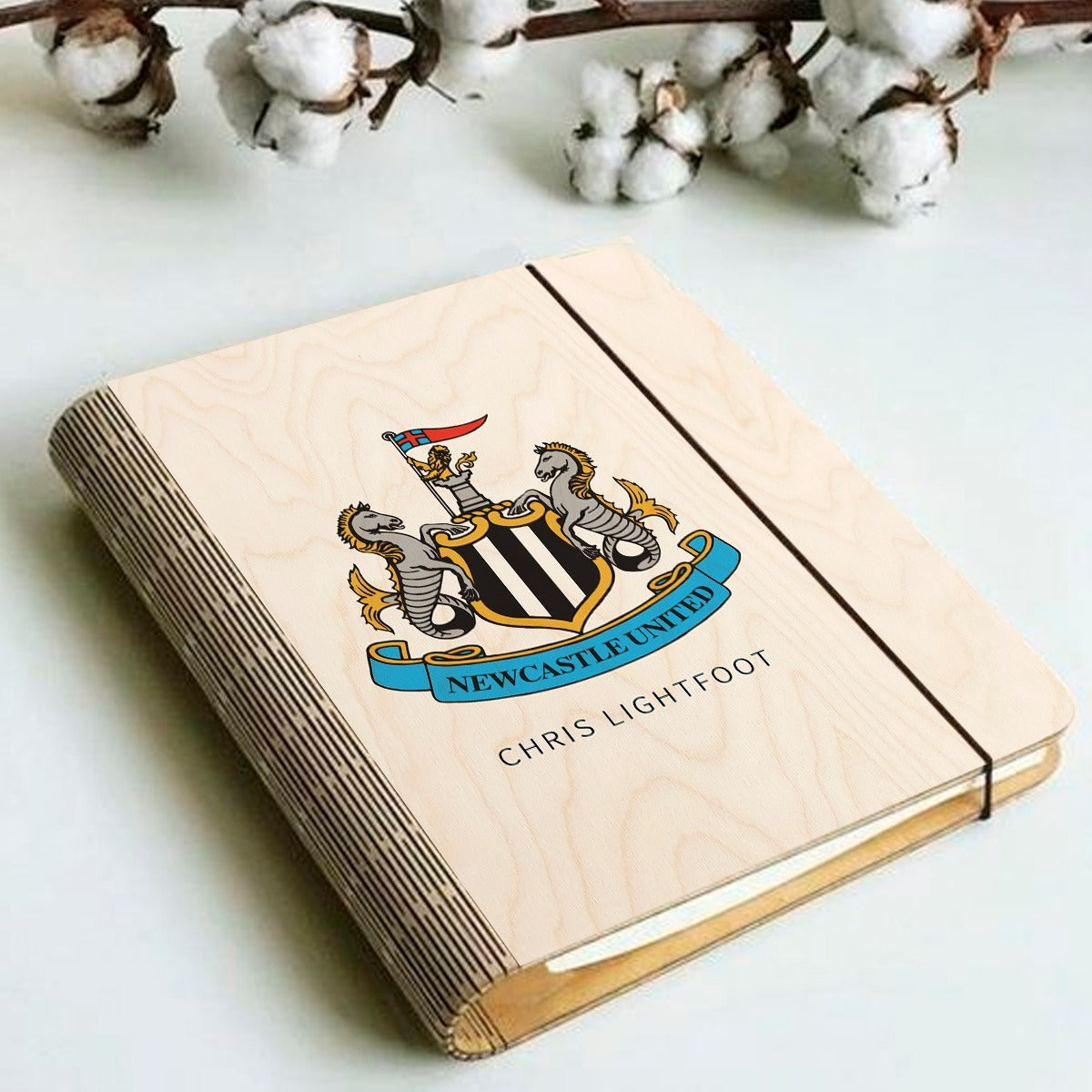 BSN130 - Personalized Wooden Binder – Smart Curve Design | Custom Logo - Image 2