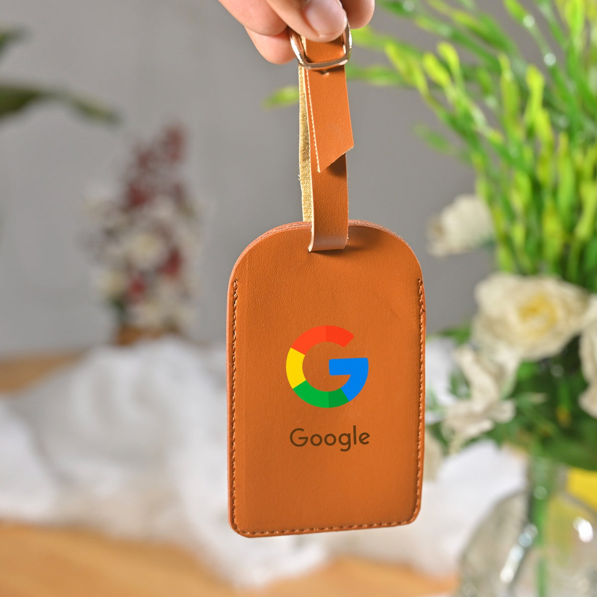 OE129 - Personalised Vegan Leather Bag Tags with Company Logo - Image 8