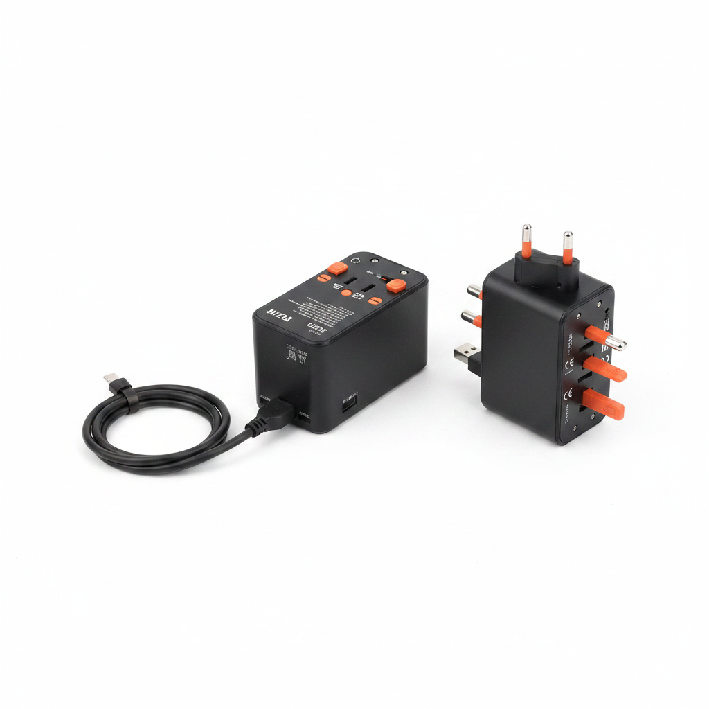 ED112- FUZO ZAPP Travel Adapter with Retractable Cable