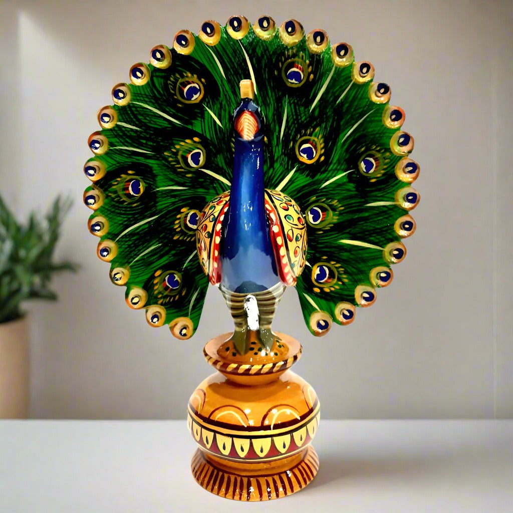 CD23- Handmade Wooden Peacock