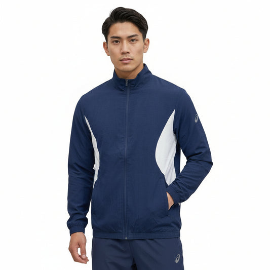 ASICS Color Block Track Jacket - Peacoat / Brilliant White